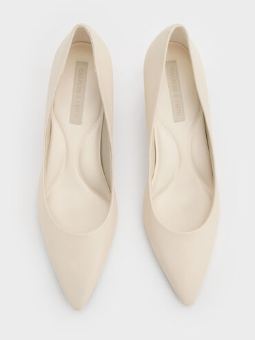 Emmy Pointed Kitten Heel Pumps, Chalk, hi-res