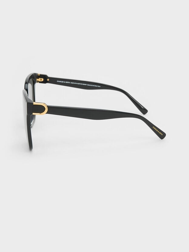 Gabine Oversized Butterfly Sunglasses, Black, hi-res