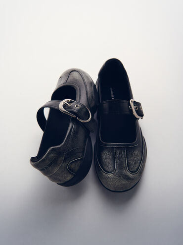 Louise Mary Jane Sneakers, Grey, hi-res