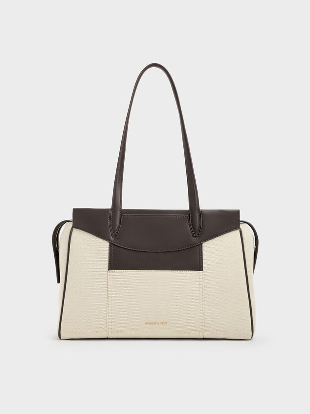 Roan Canvas Tote Bag, Espresso Brown, hi-res