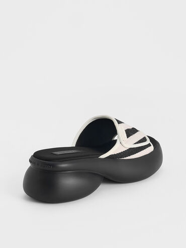 Striped Platform Sporty Slide Sandals, Multi, hi-res