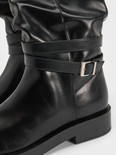 Eilis Thigh-High Boots, Black, hi-res