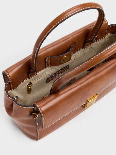 Acelynn Rope-Chain Tote Bag, Distressed Tan, hi-res