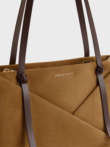 Midori Two-Tone Geometric Tote Bag, Sahara Sand, hi-res