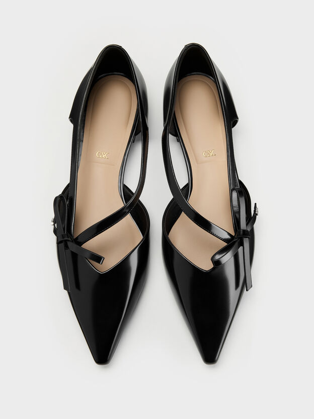 Anastasia Leather D'Orsay Flats, Black Box, hi-res