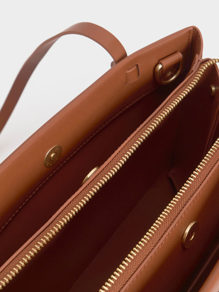 Midori Geometric Tote Bag, Tan, hi-res