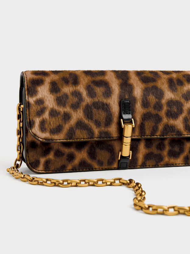 Cesia Leopard-Print Wallet On Chain, Multi, hi-res