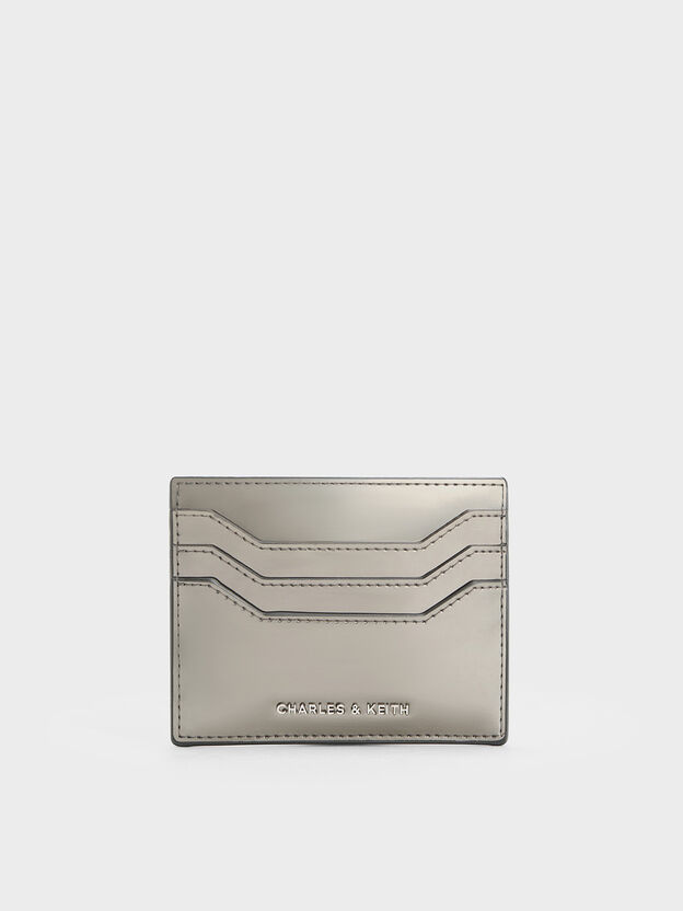 Carli Metallic Multi-Slot Card Holder, Pewter, hi-res