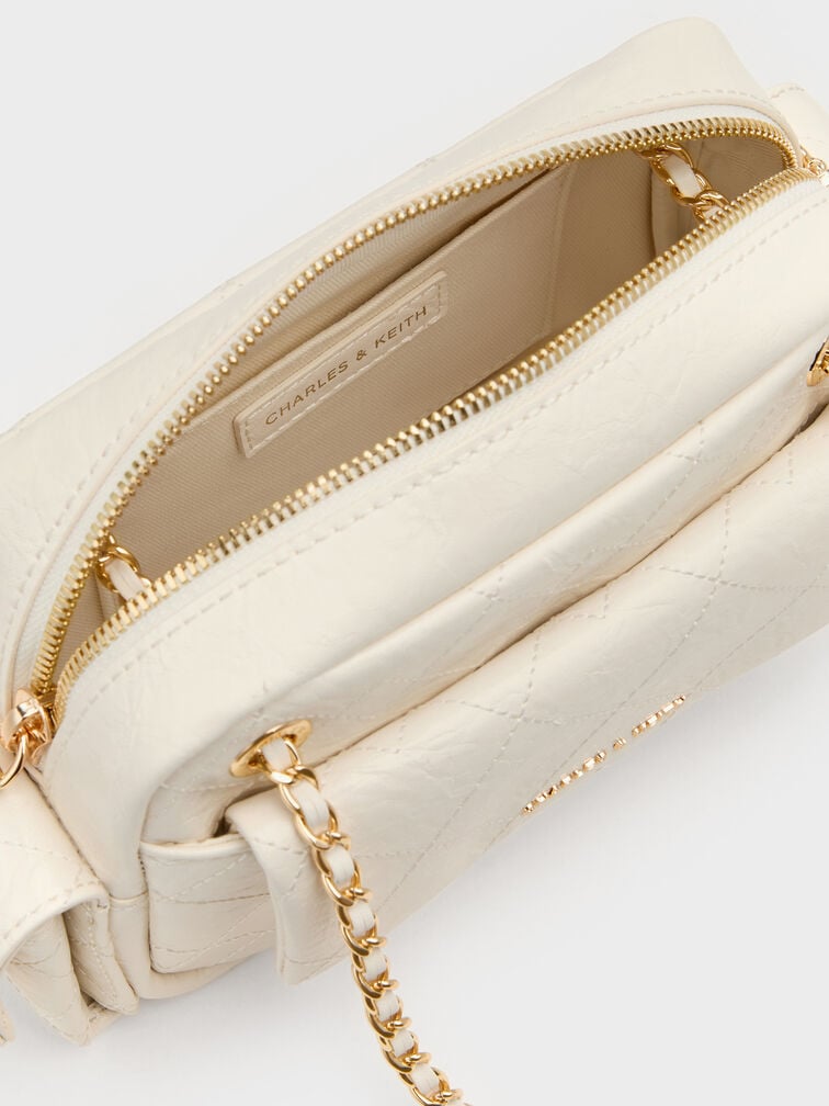 Duo Quilted Crossbody Bag, Cream, hi-res