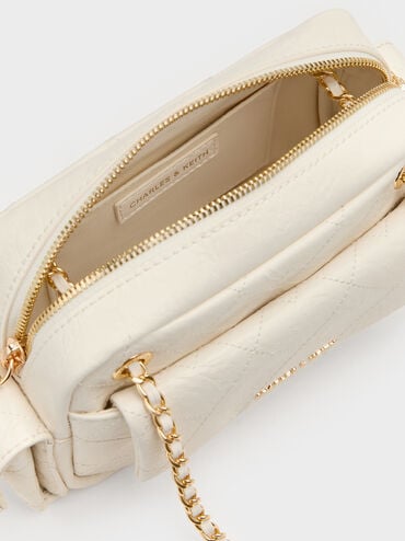 Duo Quilted Crossbody Bag, Cream, hi-res