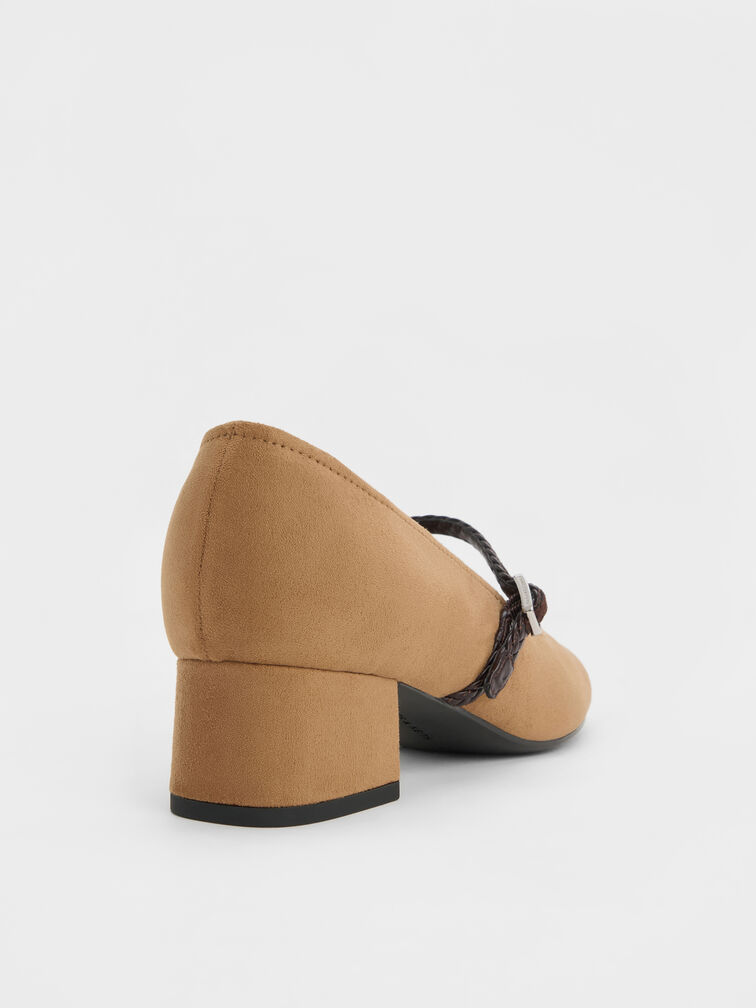 Franca Faux Suede Mary Jane Pumps, Sand, hi-res