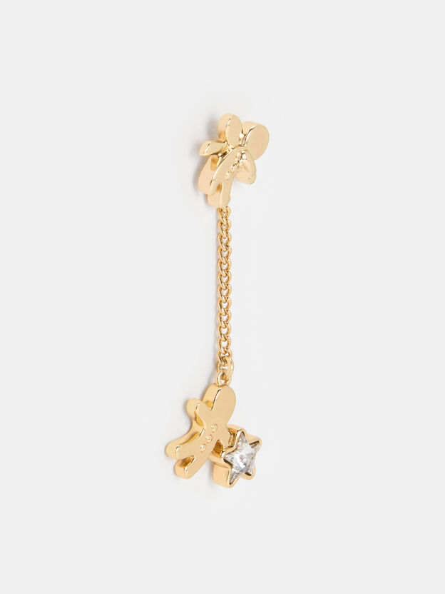 Athalia Gingerbread-Fairy Drop Earrings, Gold, hi-res