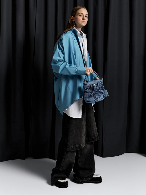 Arita Denim Jeans Bucket Bag, Denim Blue, hi-res