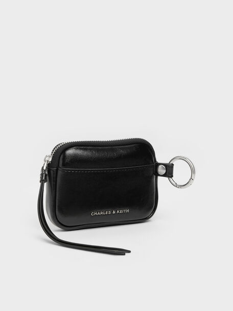 Tatiana Zip-Around Card Holder, Noir, hi-res