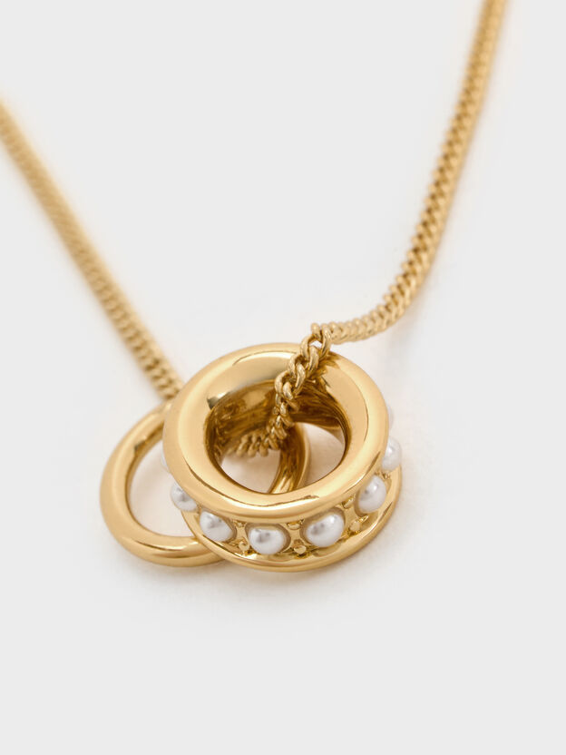 Maeve Pearl-Embellished Necklace, Gold, hi-res