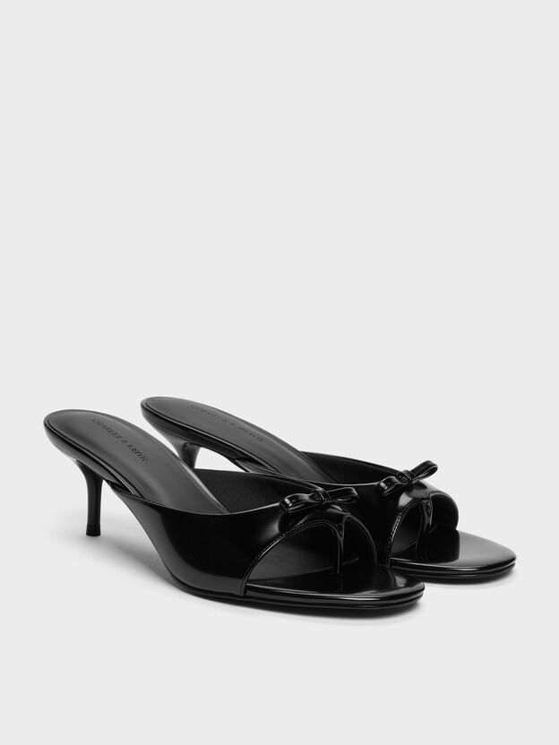 Sonali Bow Heeled Thong Sandals, Black Box, hi-res