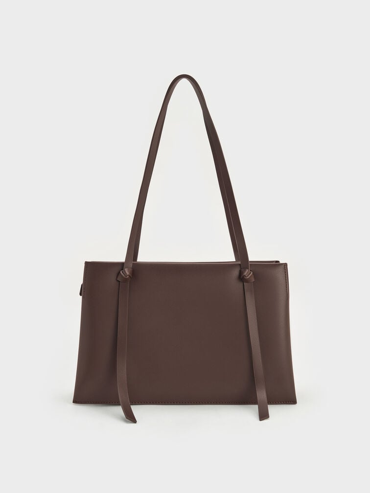 Midori Geometric Tote Bag, Espresso Brown, hi-res