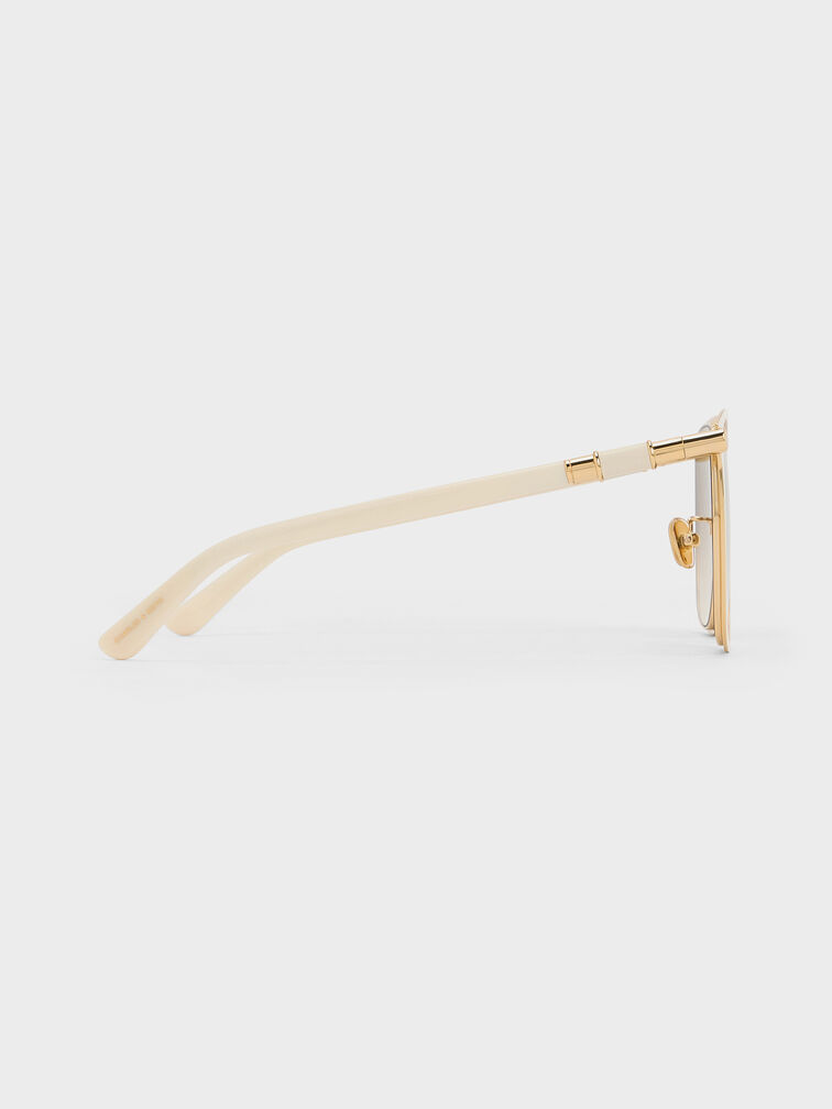Ophelia Square Sunglasses, Cream, hi-res