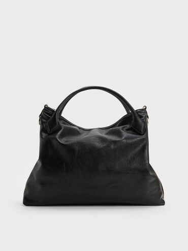 Delfina Chain Tote Bag, Noir, hi-res