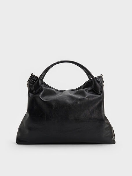Delfina Chain Tote Bag, Noir, hi-res