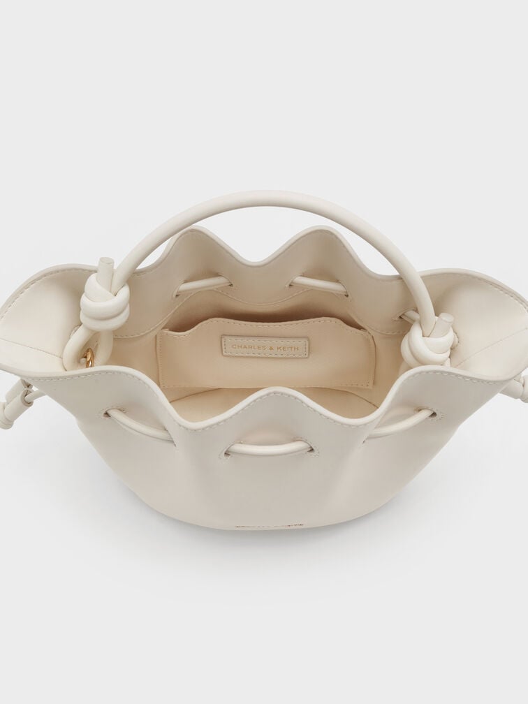 Sammie Drawstring Bucket Bag, Cream, hi-res