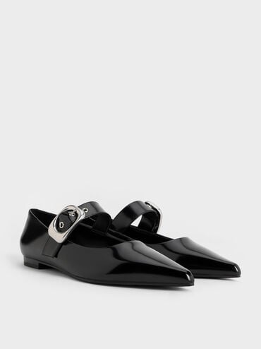 Masei Grommet-Strap Mary Janes, Black Box, hi-res