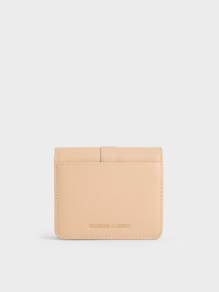 Agatha Chain-Accent Card Holder, Beige, hi-res