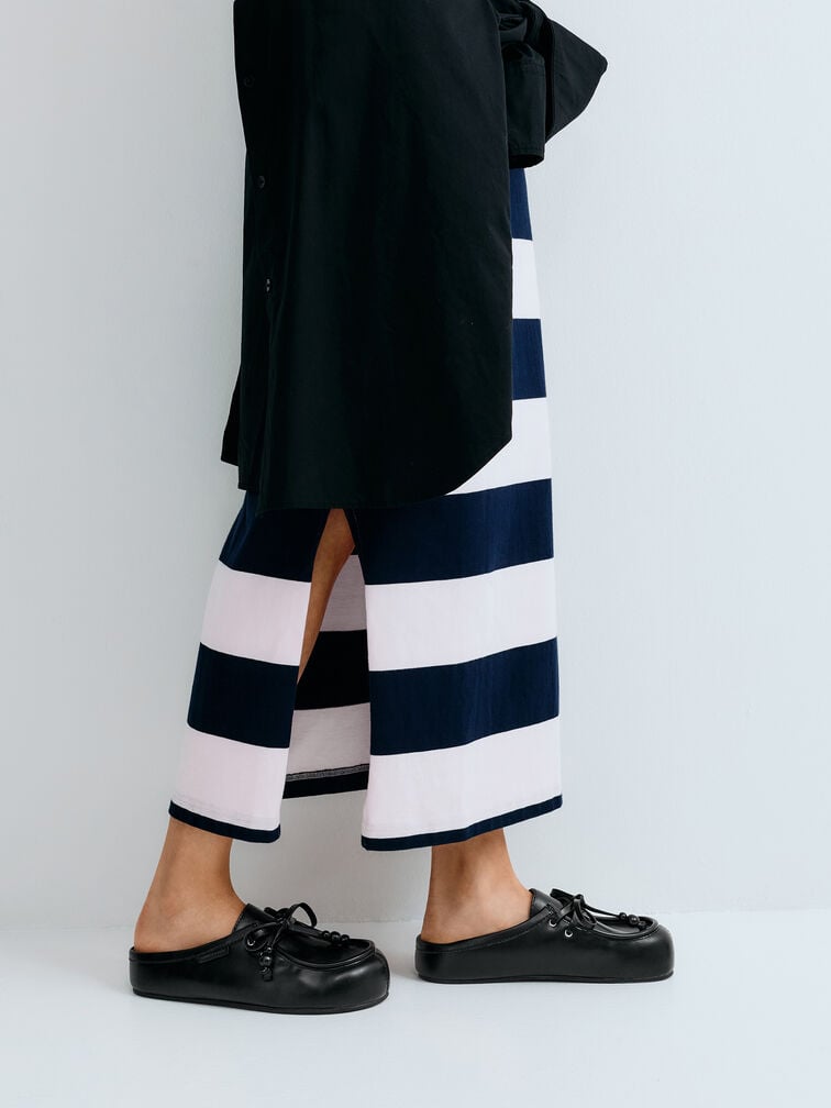 Gale Beaded-Lace Mules, Black, hi-res