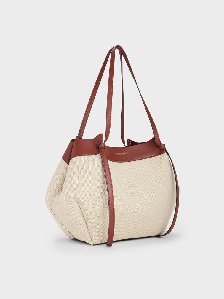 XL Calla Canvas Tote Bag, Brick, hi-res