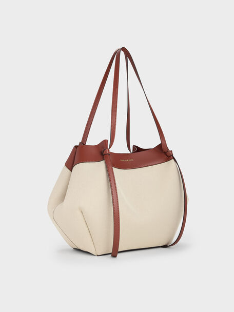 XL Calla Canvas Tote Bag, Brick, hi-res