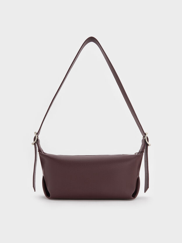 Larsen Buckle-Strap Shoulder Bag, Plum, hi-res