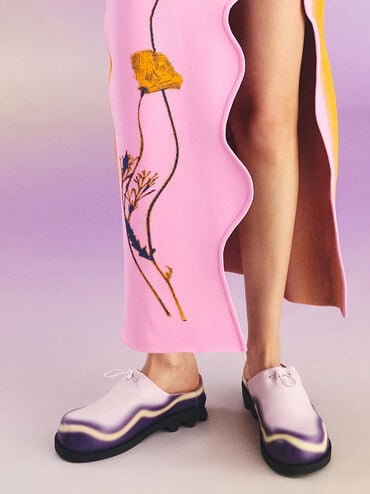 Gradient Wave Slip-On Mules, Lilac, hi-res