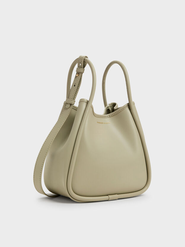 Mini Lyla Tubular Tote Bag, Pale Olive, hi-res