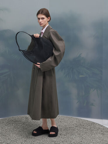 Mesh Crescent Hobo Bag, Jet Black, hi-res