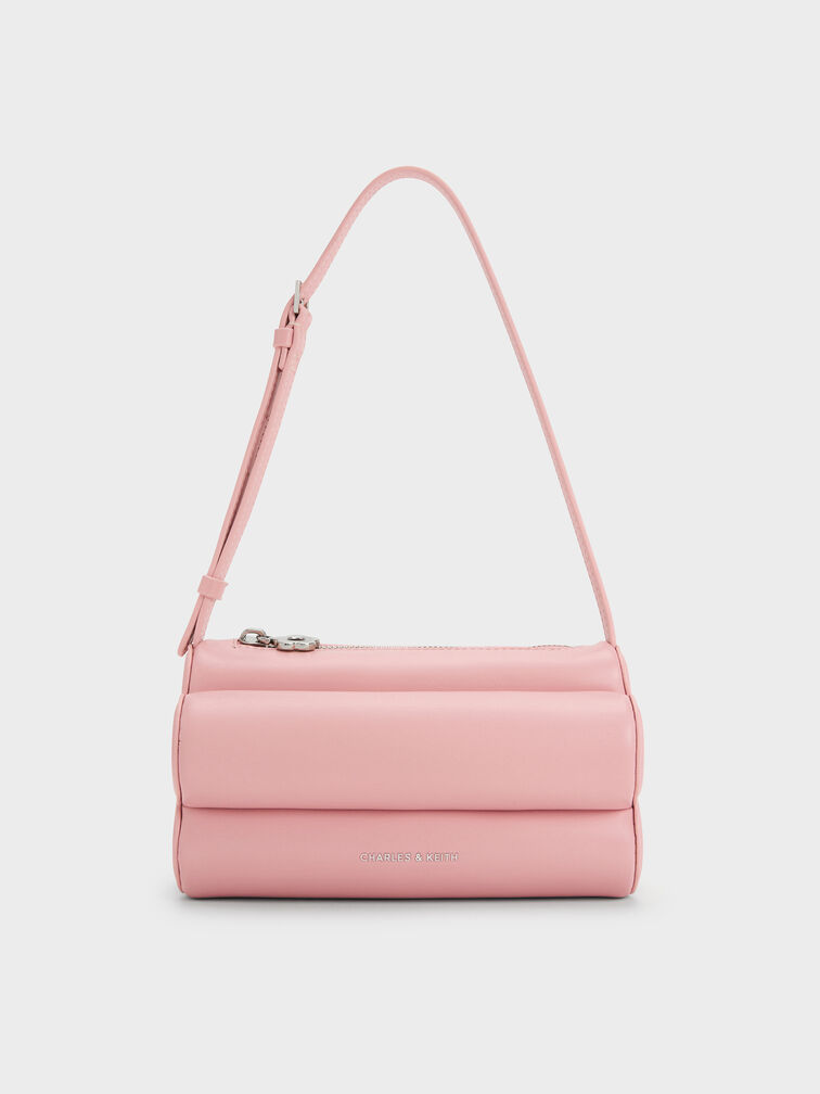 Mabel Flower Shoulder Bag, Pink, hi-res