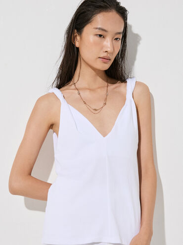 Aine Crystal Double-Chain Necklace, Rose Gold, hi-res