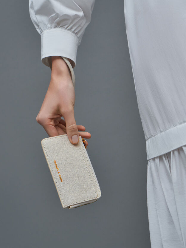 Dixie Wristlet Card Holder, Cream, hi-res
