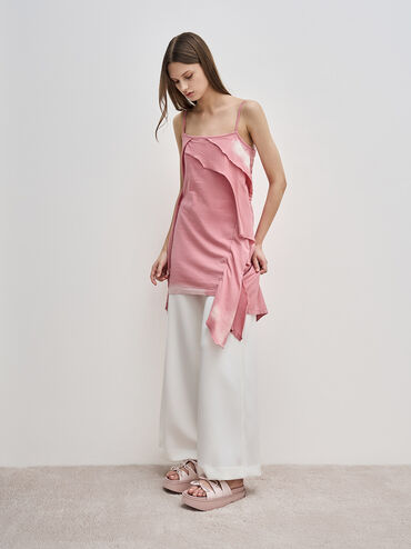 Dorri Triple-Bow Platform Sandals, Pink, hi-res