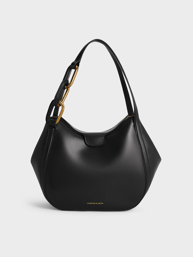 Kora Metallic-Accent Tote Bag, Black, hi-res