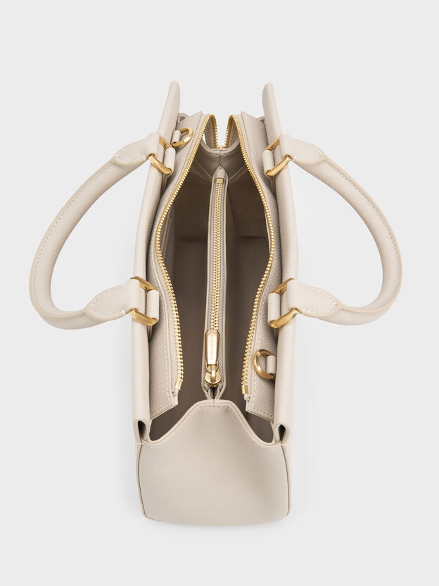 Mirabelle Structured Top Handle bag, Ivory, hi-res