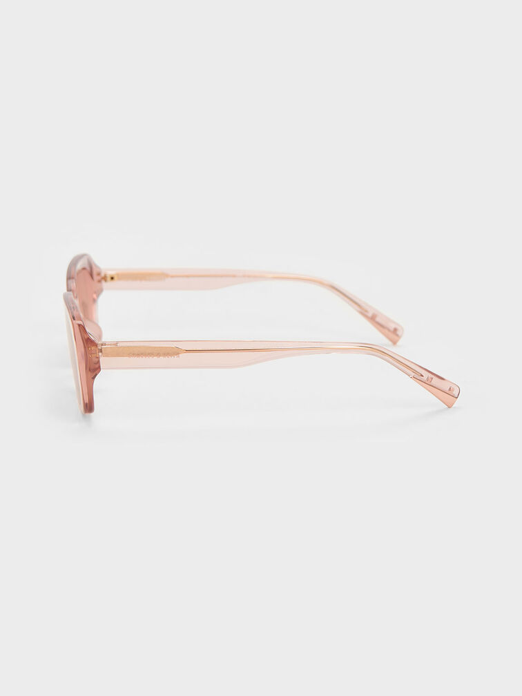 Aubrey Rectangular Sunglasses, Pink, hi-res