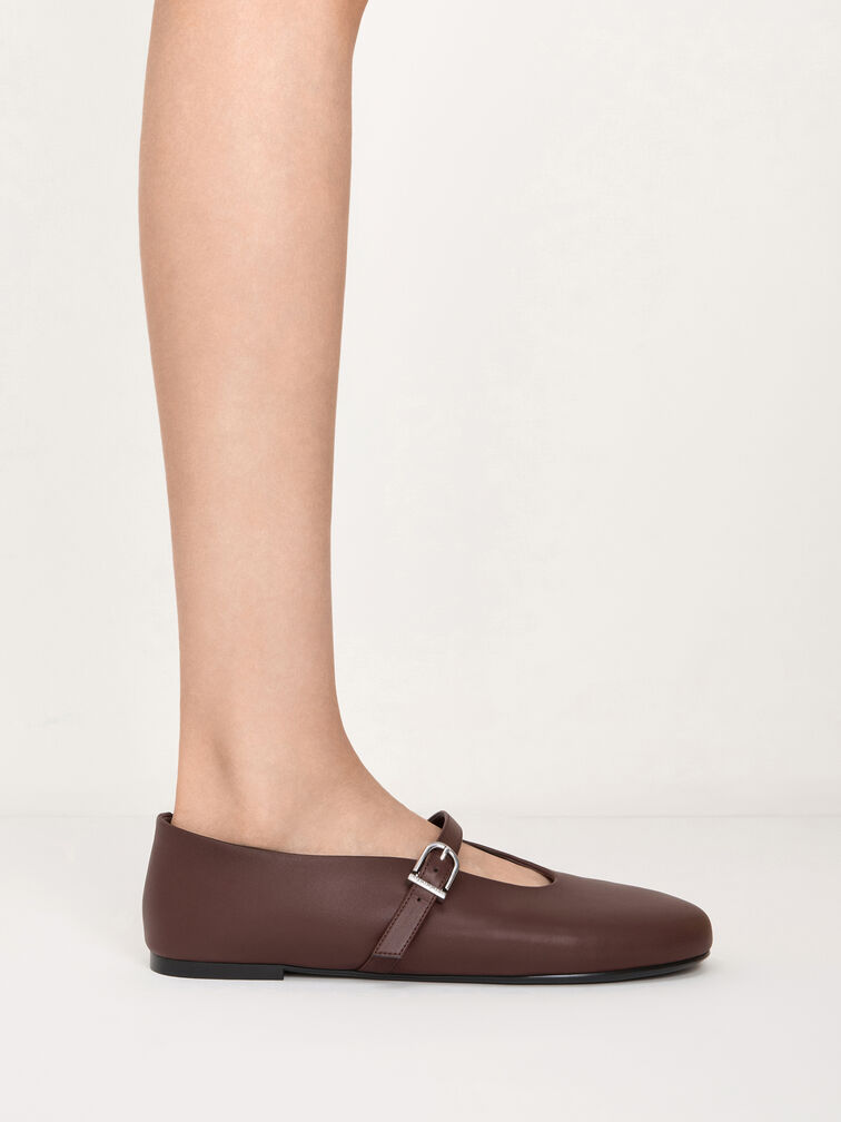 High-Vamp Mary Janes, Dark Brown, hi-res