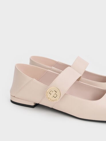 Yara Mary Jane Flats, Cream, hi-res