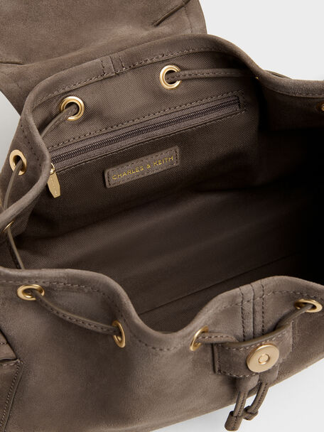 Noane Side-Pocket Two-Way Bucket Bag, Stone Grey, hi-res