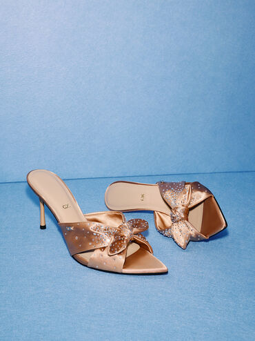 Jayce Crystal Stiletto Mules, Nude, hi-res
