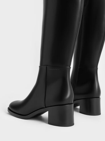 Louise Block-Heel Knee-High Boots, Black, hi-res