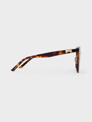 Paige Bow Square Sunglasses, T. Shell, hi-res