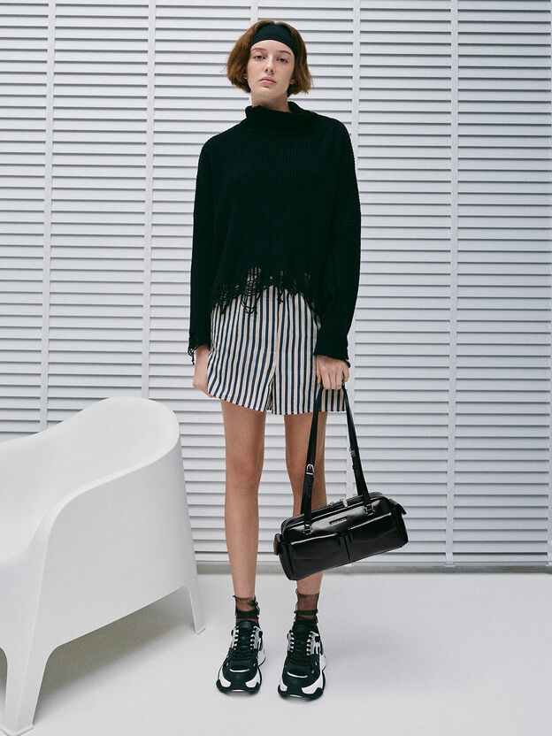 Rachel Multi-Pocket Shoulder Bag, Noir, hi-res