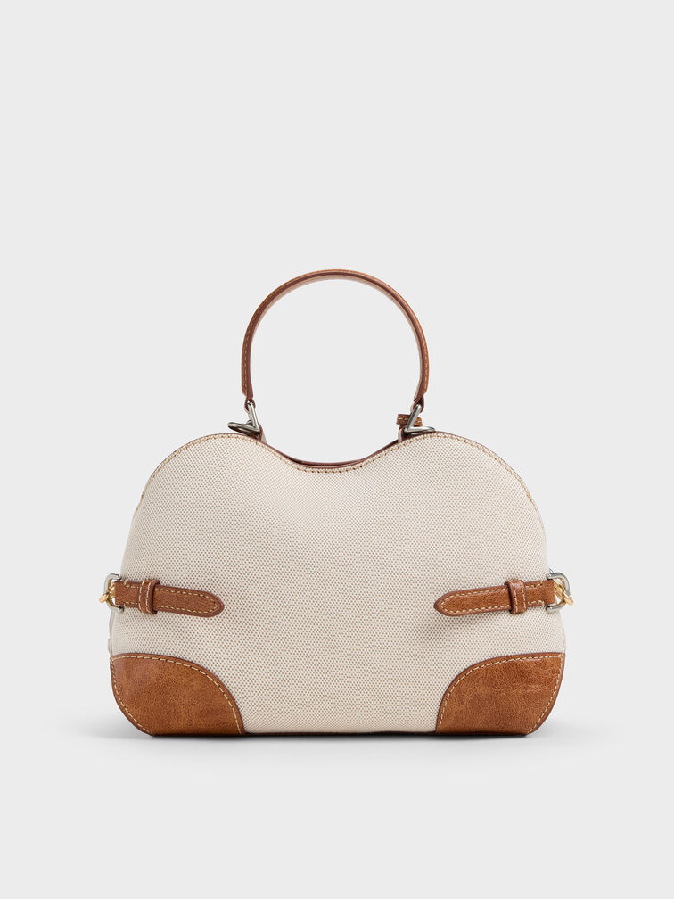 Delfina Canvas Chain Side-Belt Tote Bag, Multi, hi-res