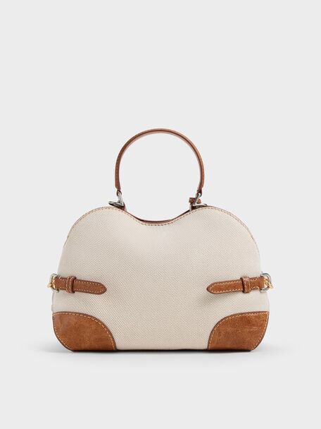 Delfina Canvas Chain Side-Belt Tote Bag, Multi, hi-res